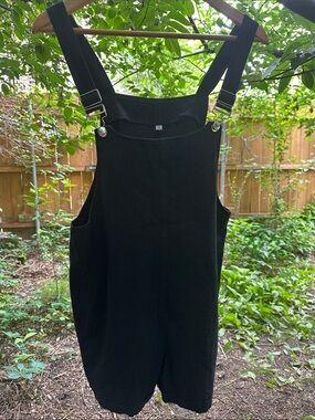 Black Overalls Romper